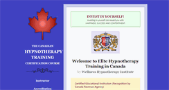 Desktop Screenshot of hypnotherapytraining.ca