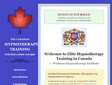 Tablet Screenshot of hypnotherapytraining.ca